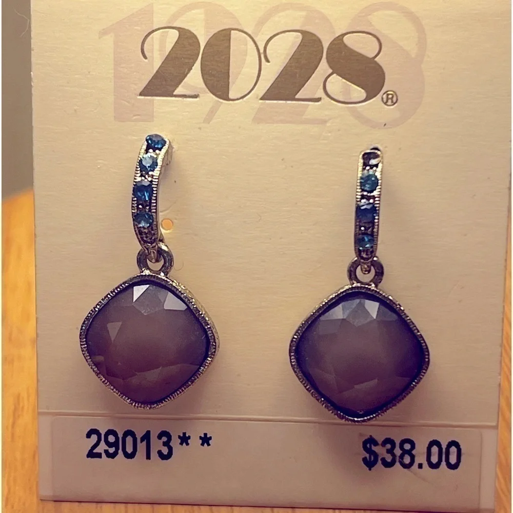 2028‎ Collection Blue Danube Drop Earrings New